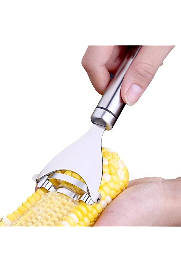 Corn Stripper,Corn Cob Peeler Remover Kerneler With Stainless Steel Blades And Hand Protector