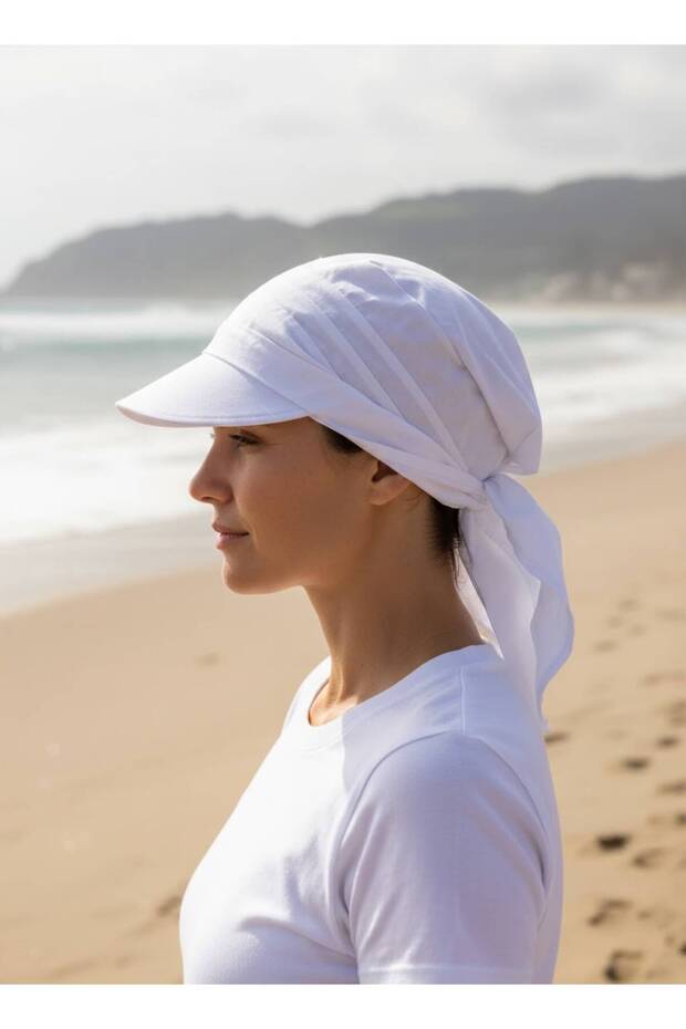 Women's Safari Tie-Up Brim Bandana Beach Hat
