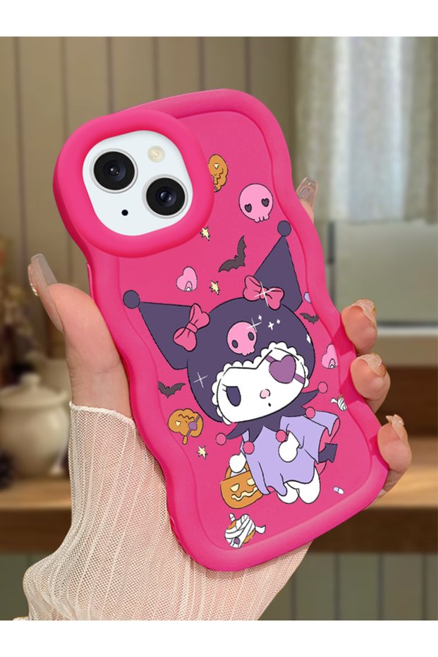 iPhone 13 Compatible Case Camera Protector Red Silicone Couple Phone Case Cartoon Pattern