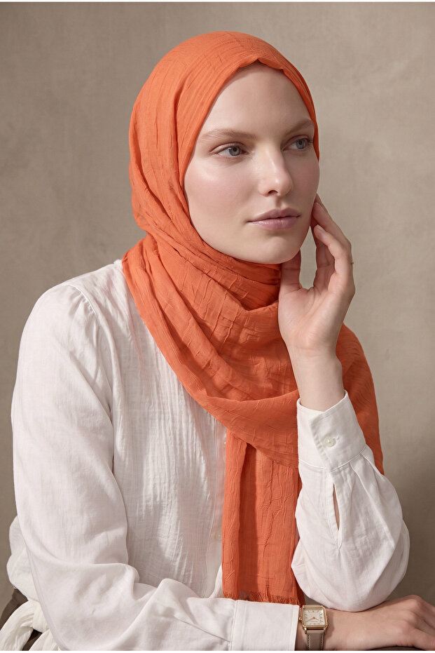 Airy - Ultra Light Shawl - Orange