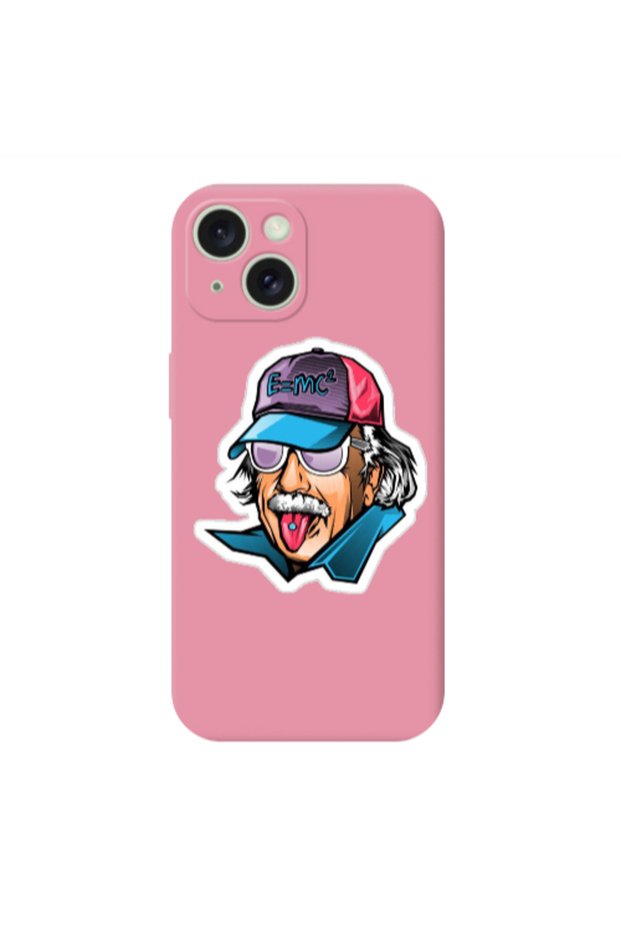 Apple iPhone 15 Plus Einstein Pink Colored Silicone TPU Θήκη