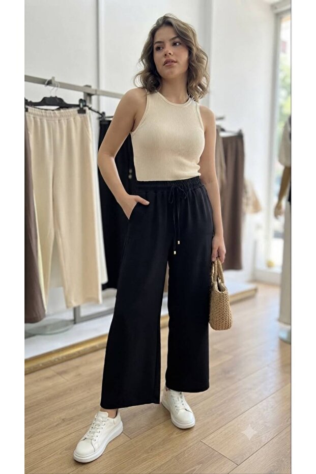 Bol Paça Pants with Elastic Waist