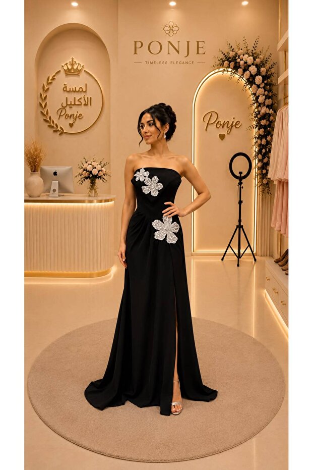 فستان سهرة باللون الأسود