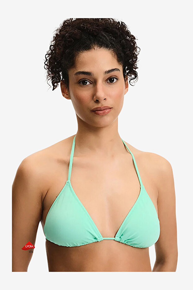 Women Triangle Mint Bikini Top