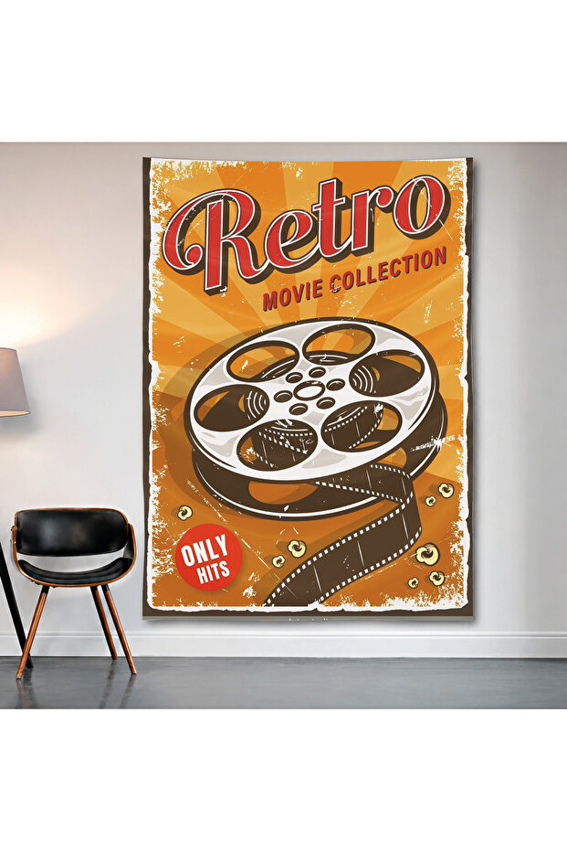 Retro Movie Collection Wall Covering Wall Tapestry First Quality Satin Fabric Poster