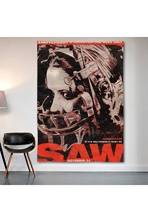 Saw Wall Covering Wall Tapestry First Quality Satin Fabric Poster