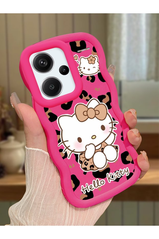 Redmi Note 13 Pro Plus 5g Compatible Case with Camera Protector Red Silicone Couple Phone Case Kitty Pattern