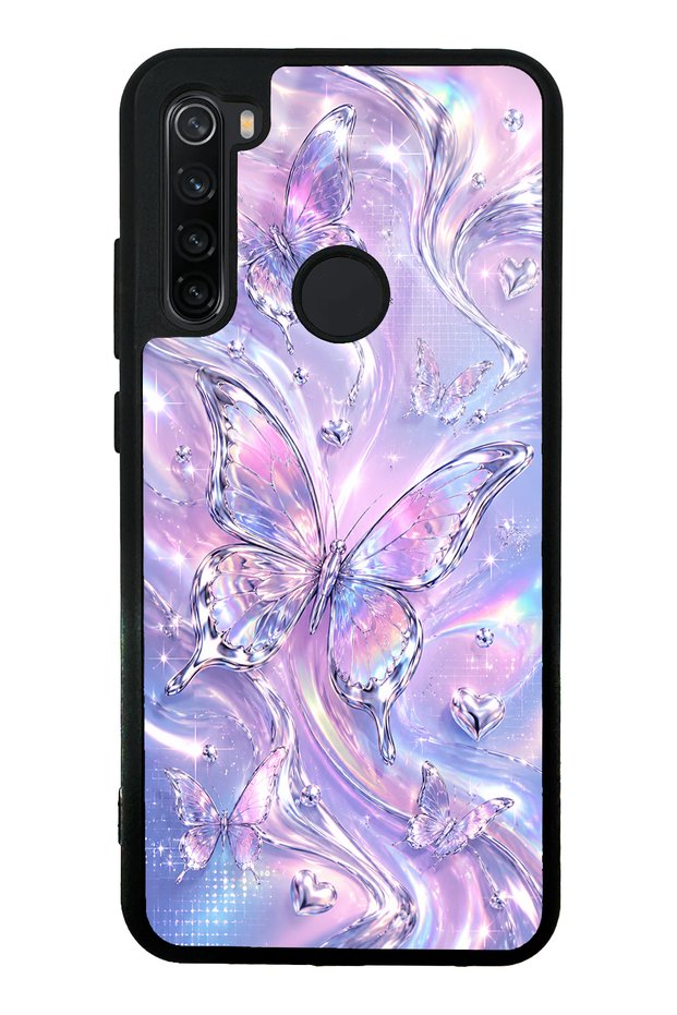 Xiaomi Redmi Note 8 Iridescent Dream Butterfly Design Glossy Phone Case