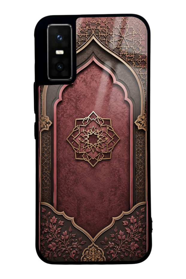 Infinix Gt 30 Pro Burgundy Glossy Phone Case with Ottoman Emblem Design