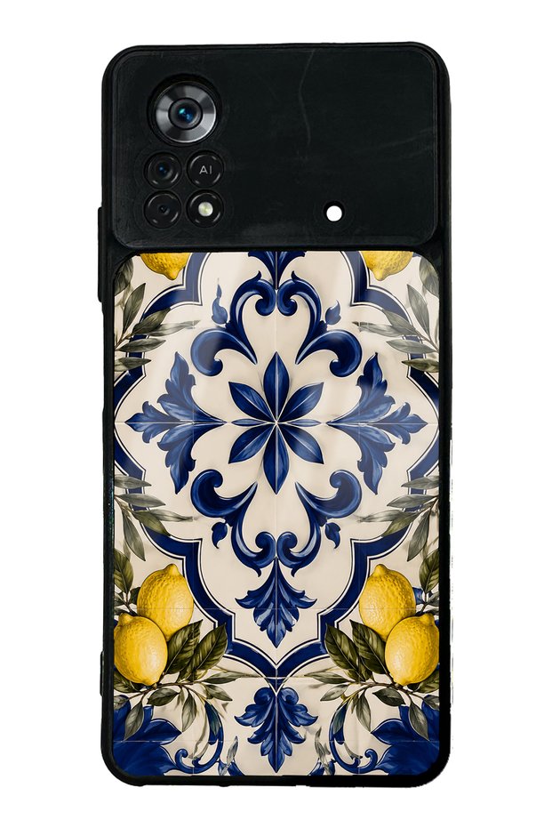 Xiaomi Poco X4 Pro Royal Lemon Mosaic Design Glossy Phone Case
