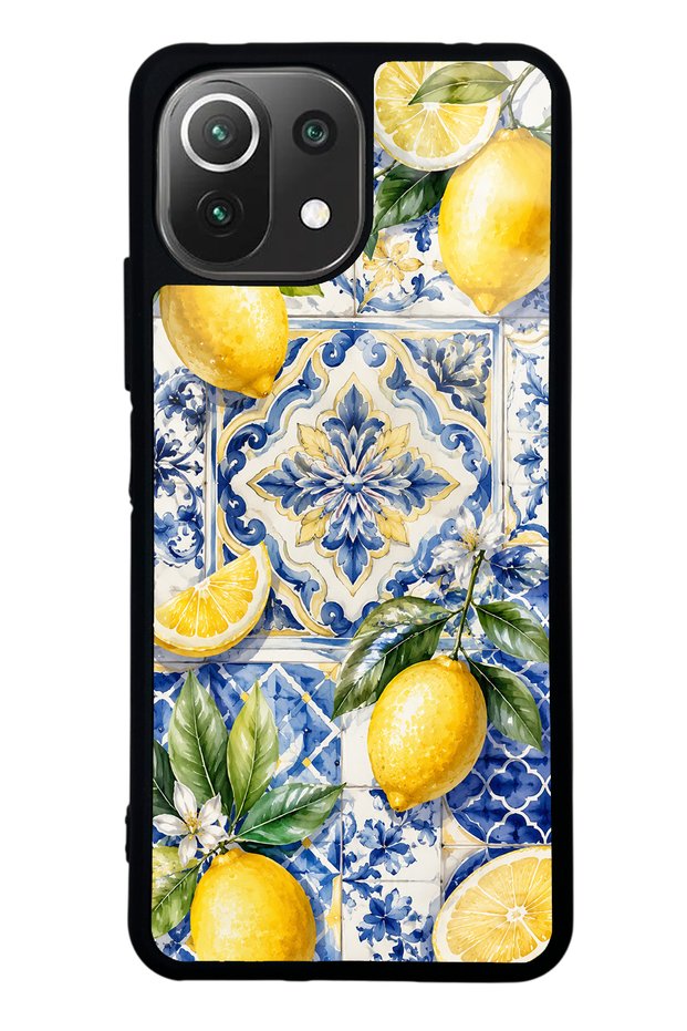Xiaomi Mi 11 Lite Glossy Phone Case with Mediterranean Lemon Royale Design