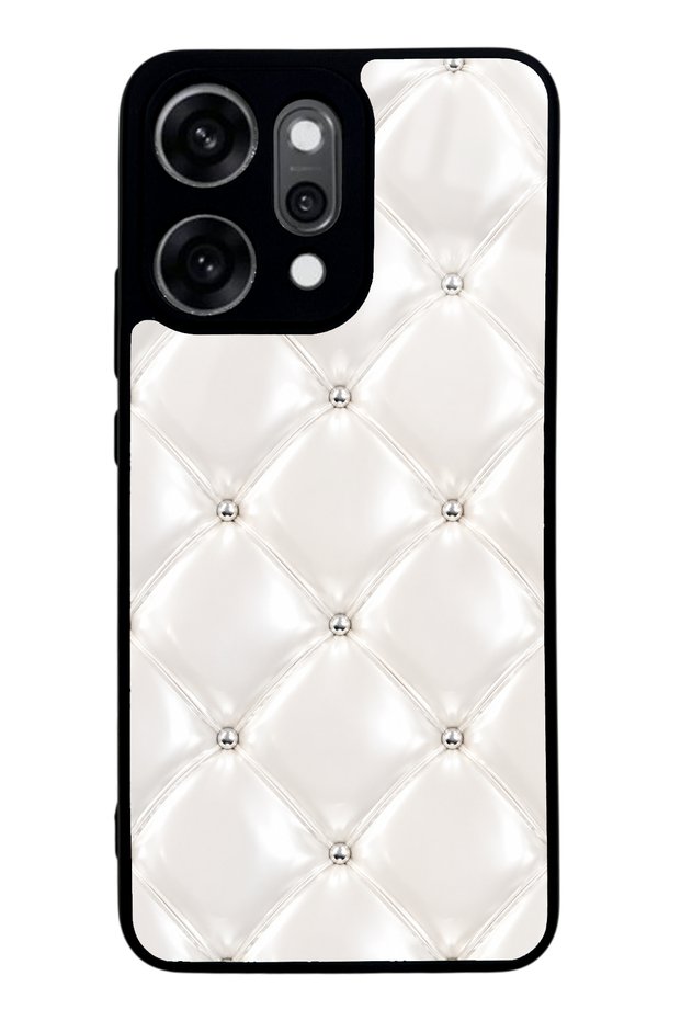 Oppo Reno 14 Pro Ivory Diamond Cushion Design Glossy Phone Case