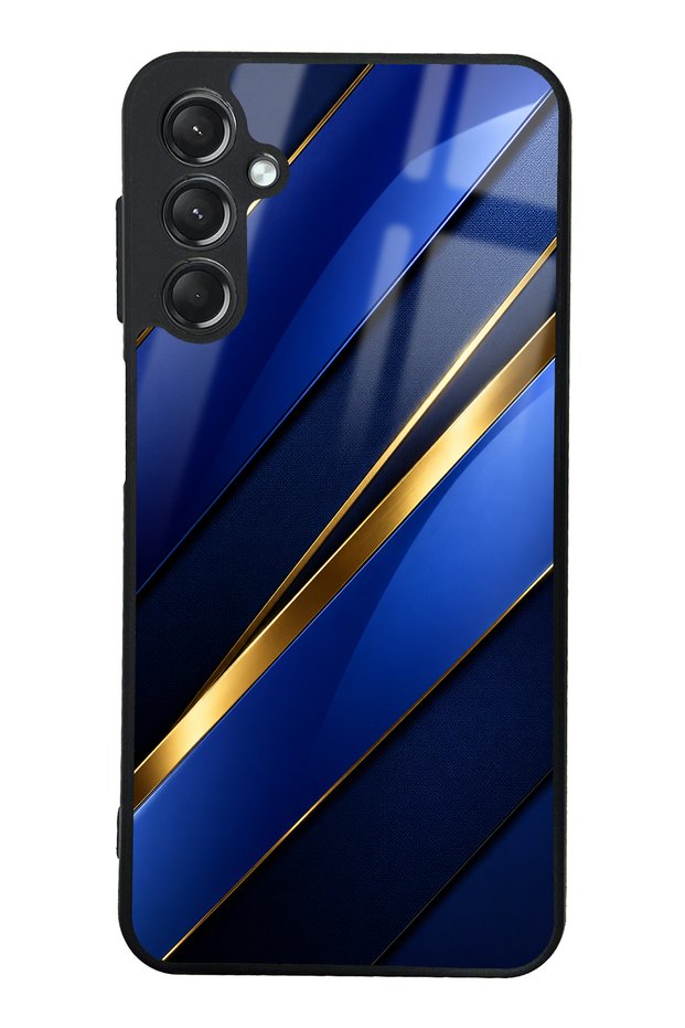 Samsung A24 Sapphire Gold Edge Design Glossy Phone Case