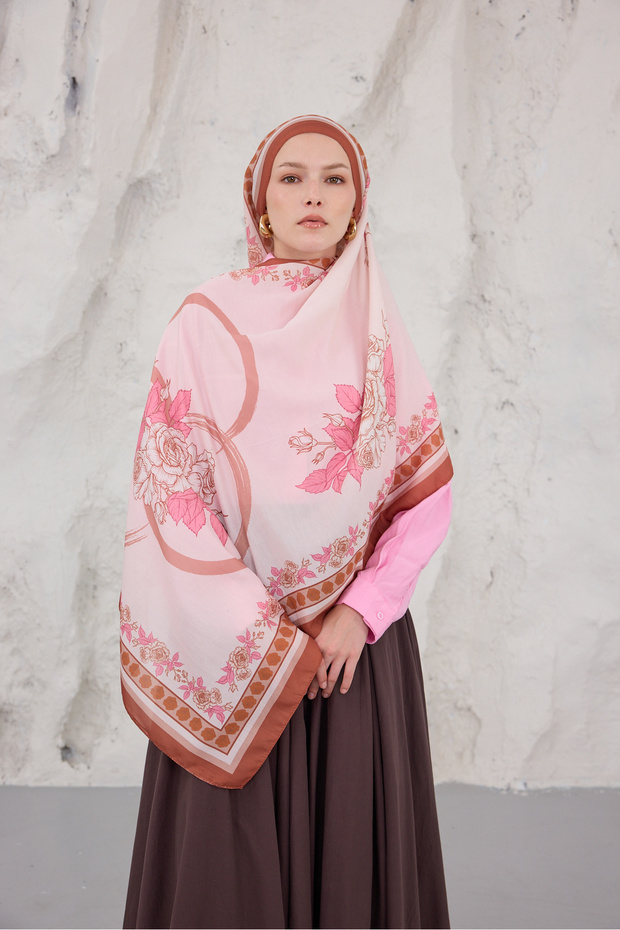 Sunshine Series Patterned Cotton Soft Shawl Women's Colorful Shawl