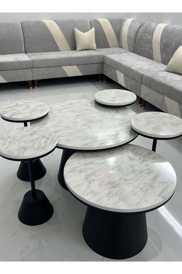 6-Piece Round Coffee Table Set