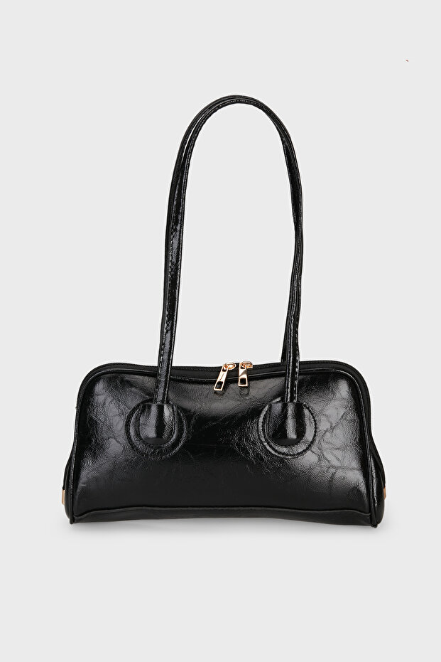 Patent Leather Look Fixed Strap Bag Bag Shk227