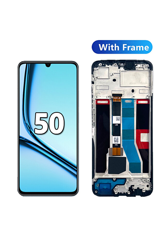 Note 50 With Frame New Display For Note 50 RMX3834 LCD Display Touch Screen Assembly For Note 60 R