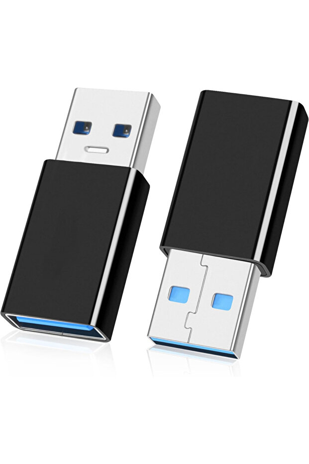 محول USB 3.1 ذكر إلى أنثى أسود اللون، قطعتان، ناقل بيانات عالي السرعة 10 جيجابت في الثانية، موسع USB A