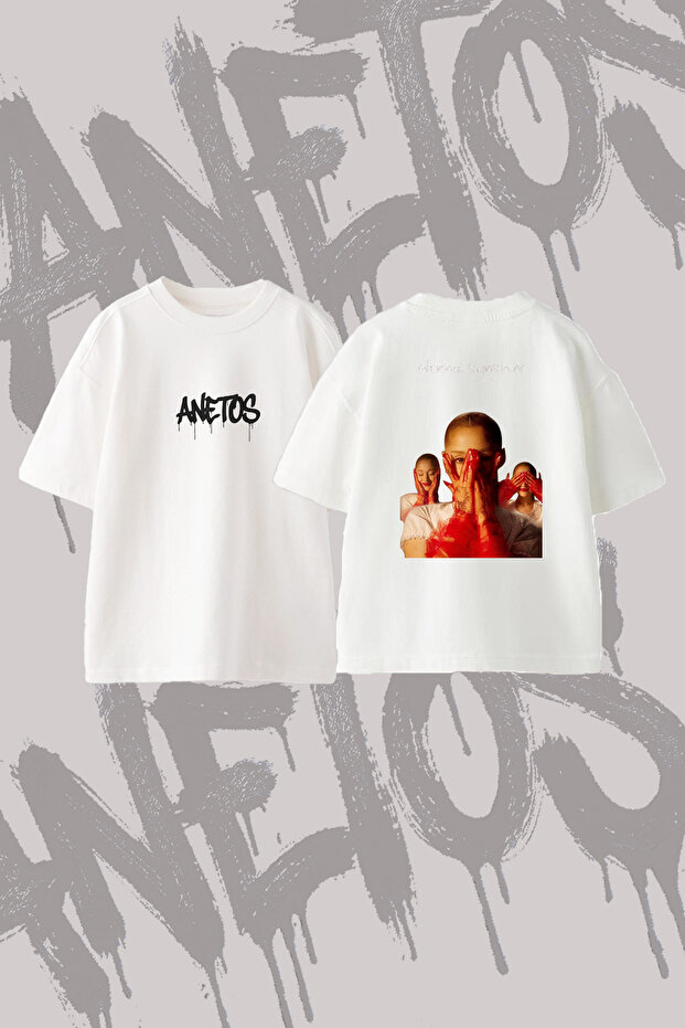 Ariana Eternal Sunshine Design Back Printed Cotton White Oversize T-Shirt