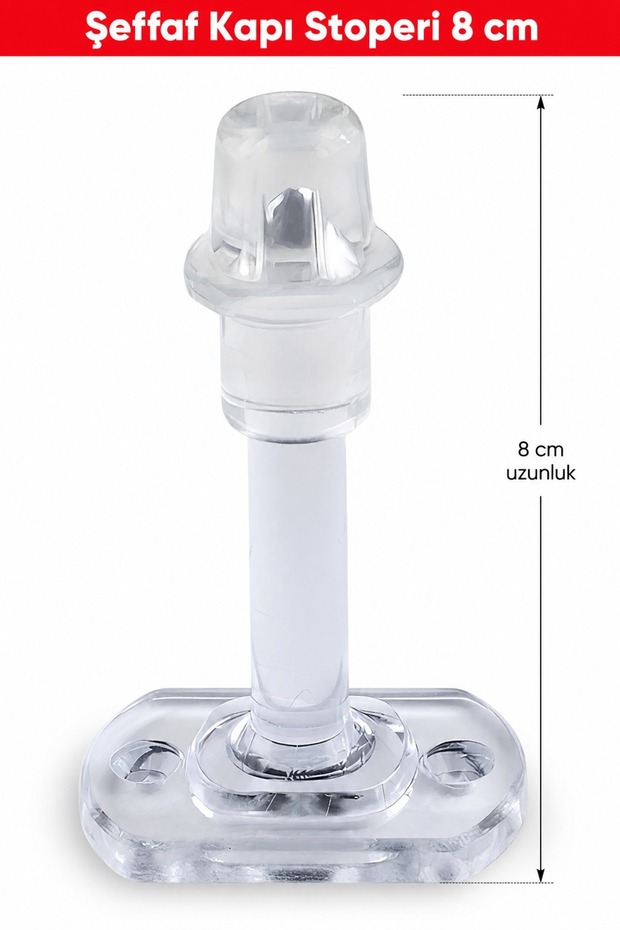 Door Stopper - Door Handle Stopper - Transparent Plastic Wall Protector Door Bumper 8 cm