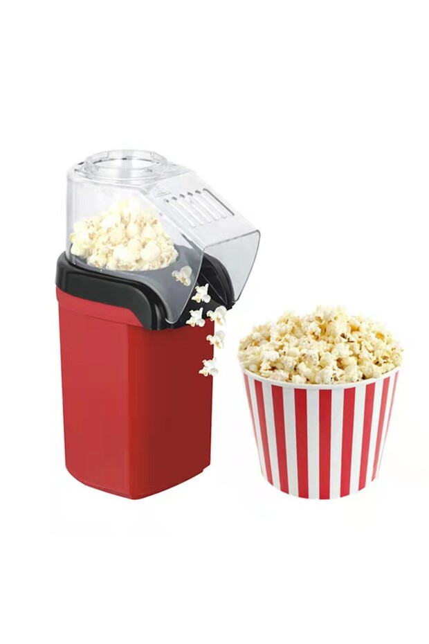HOMEFISH Mini Electric Popcorn Machine Fully Automatic High Popping Rate Air Popper for Home