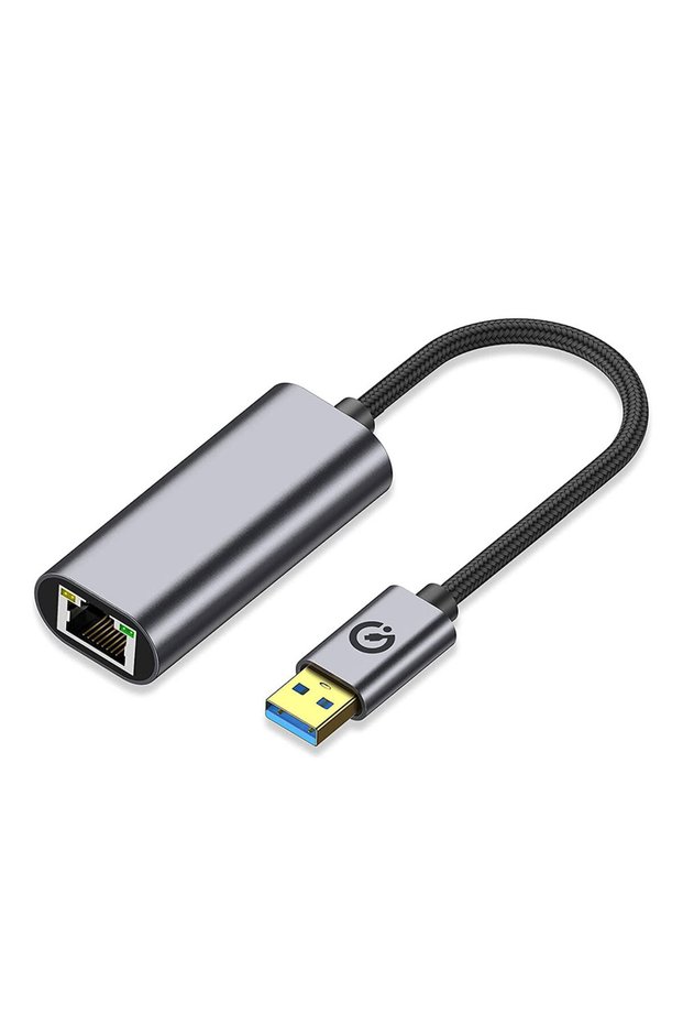 Ultrabook Compatible USB to Ethernet Converter Internet Adapter USB 3.0 Gigabit to 1000Mbps Rj45 Lan Internet Converter Cable: Desktop Pc, Laptop, MacBook Compatible Braided Short Cable