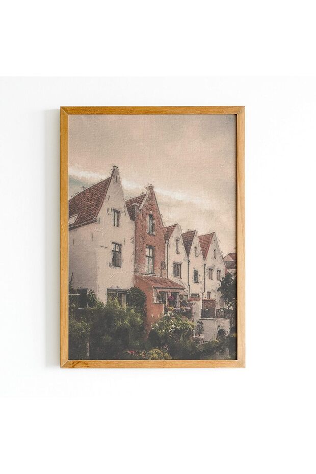 Signtouch European Architecture Wall Art 30x40 cm With Outer Frame for Home Decor
