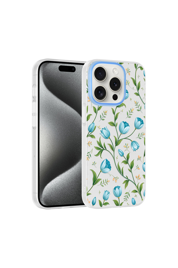 iPhone 15 Pro Max Case with Camera Protection, Vibrant Luxury Patterned Clip Hard Cover