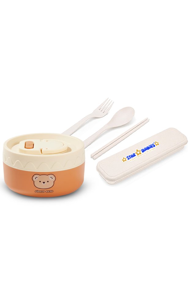 Insulated Mini Foodjar For Hot-and-Cold Food Container with Carry Handle and Travel Flatware Kit