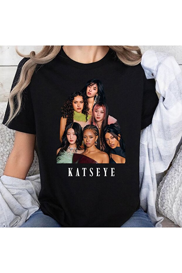 Katseye Printed Oversize Crew Neck Summer T-Shirt