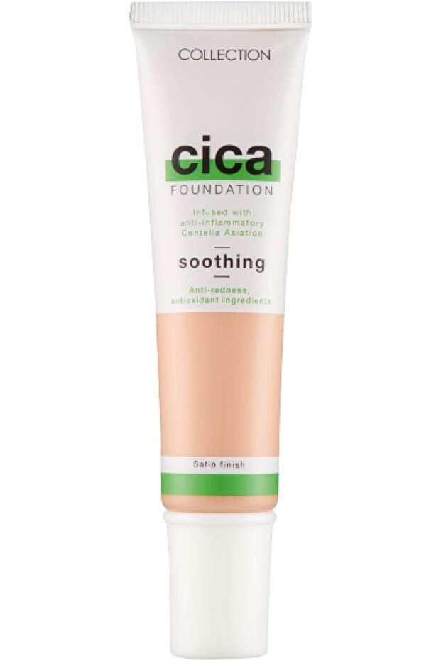 Hydrating Medium Coverage Cica Foundation Infused with Anti-Redness - Beige 30ml