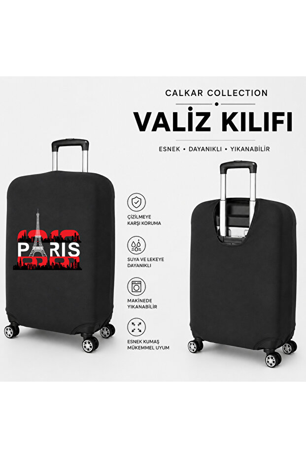 Travel Mode4 Printed Black Luggage Cover Suitcase Protector