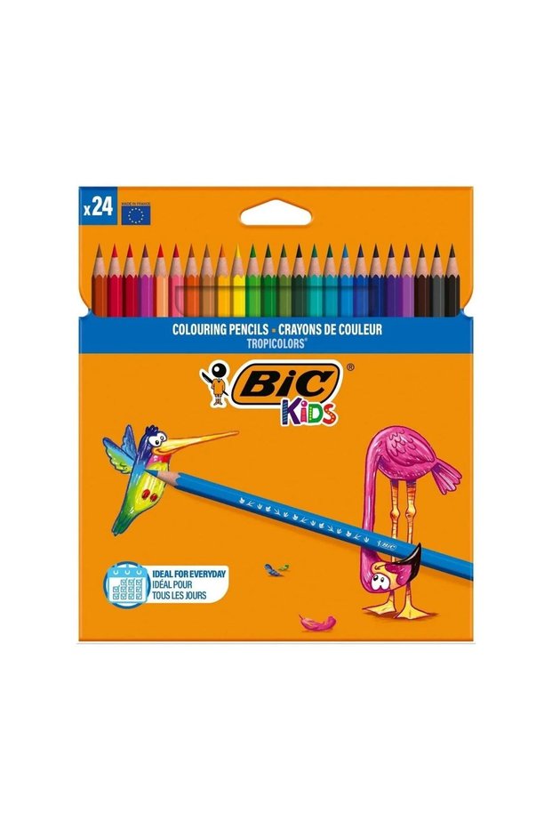 Kids Tropicolors Full Size Dry Crayons 24 Colors