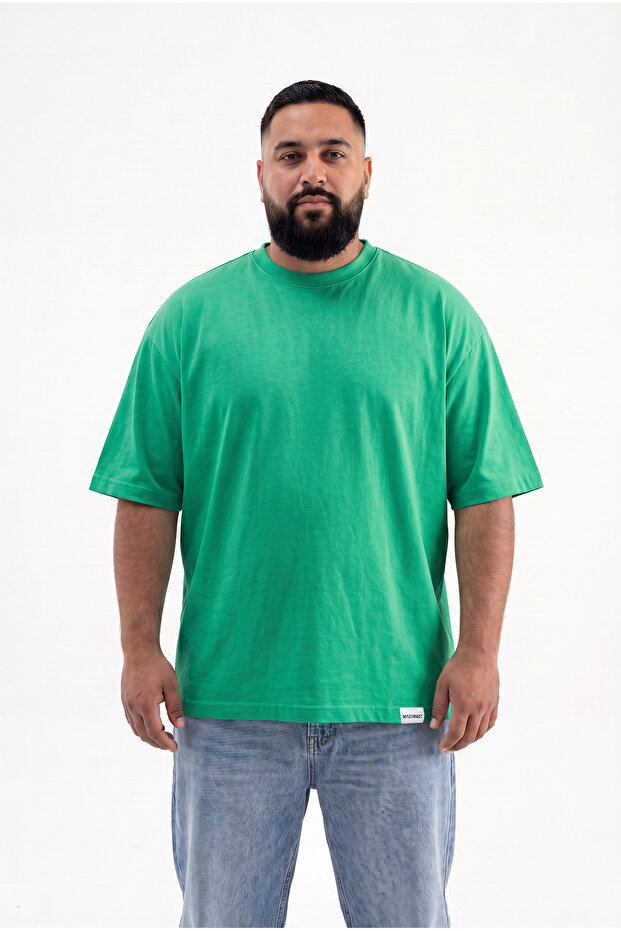 Men's Plus Size Basic T-Shirt Bright Green