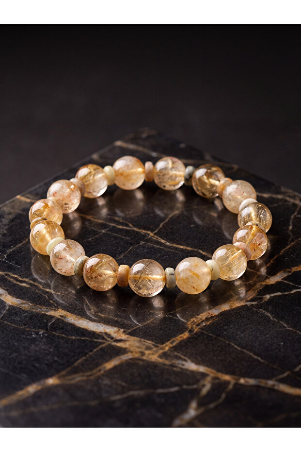 Citrine - Opal Natural Stone Bracelet (10 mm)