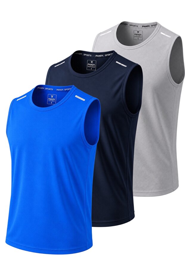 3-Pack Quick Dry Breathable Athletic Technical Athlete Zero Sleeve T-Shirt