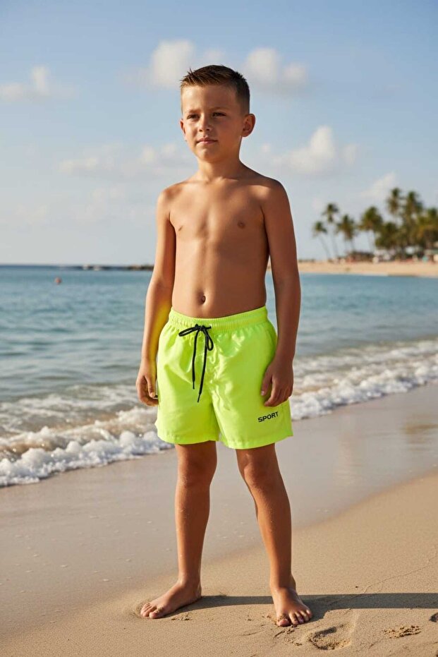 Boys' Sea Pool Shorts with Pockets Children's Swimwear