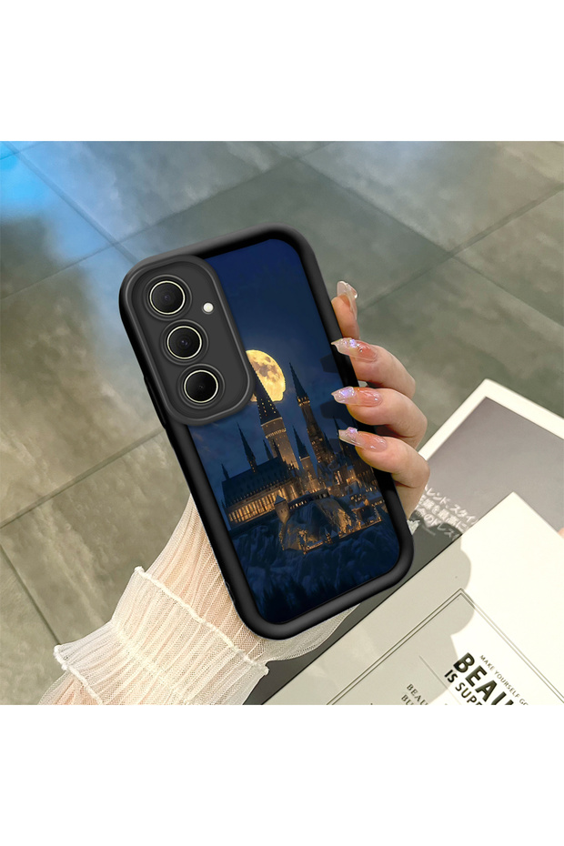 Samsung Galaxy A35 Compatible Black Silicone Case with Shockproof Camera Protection