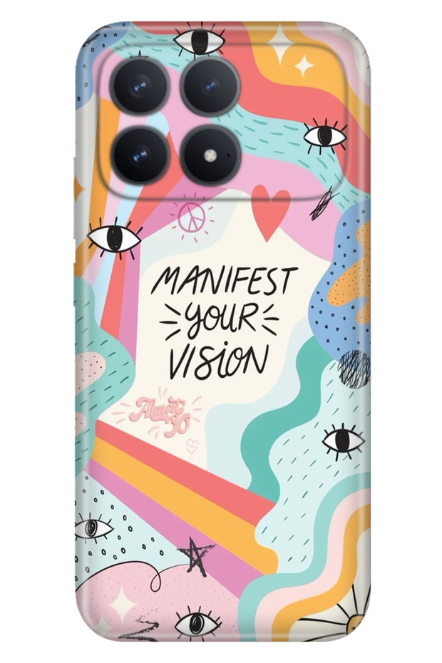 Poco F8 Pro 6.59" Case Colorful Silicone Printed Tpu Manifest Your Vision