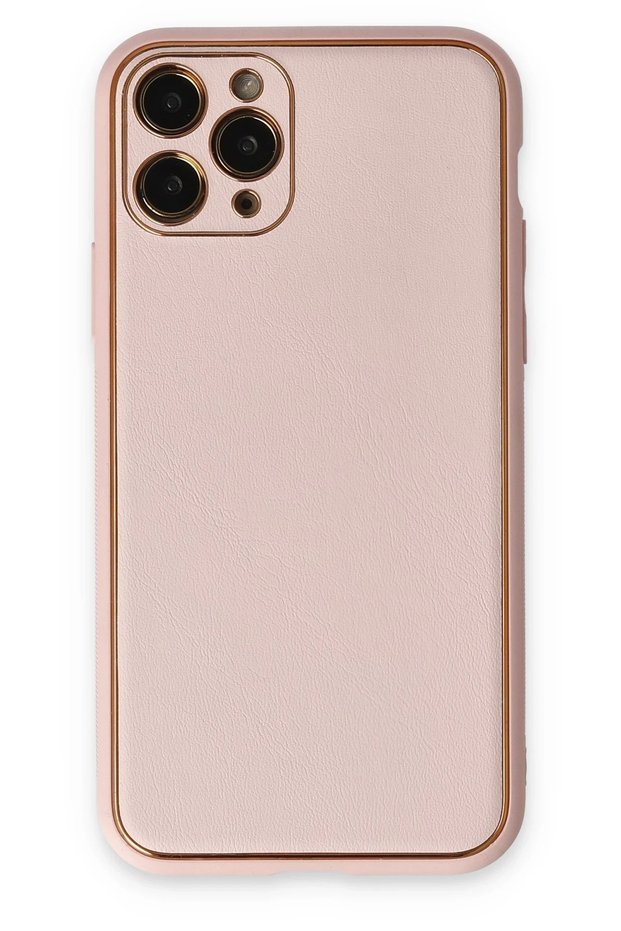 Aconcept iPhone 11 Pro Max Case Coco Leather Silicone Cover (115637) - Powder