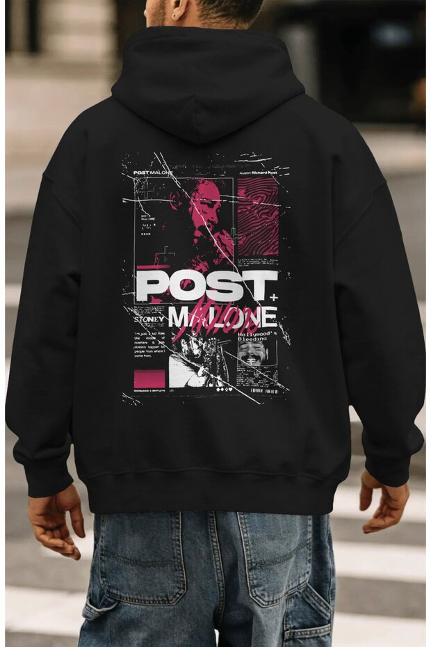 Post Malone Rapper Singer Back Printed Unisex Oversize Premium Hoodie