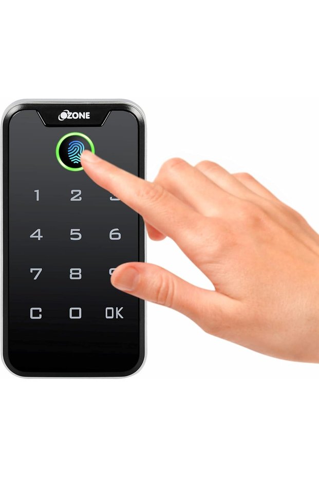 Electronic Digital | Mobile App | Fingerprint | Password | RFID Card Furniture Lock (Black) (FINGERPRINT | PIN)