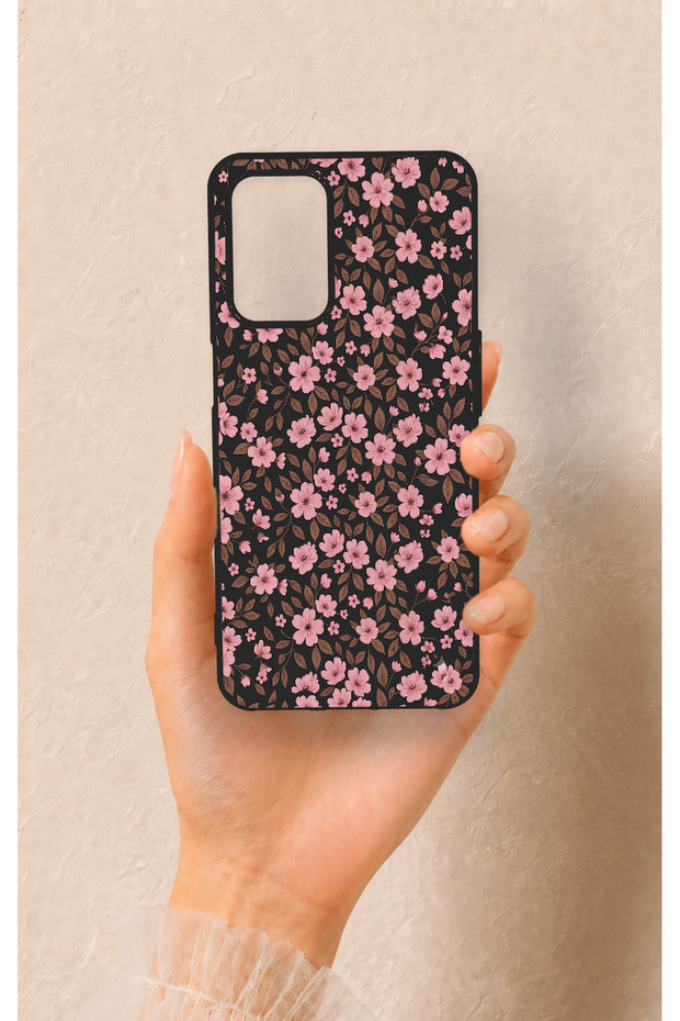 Oppo A54 Compatible Mini Pink Flower Pattern Silicone Case