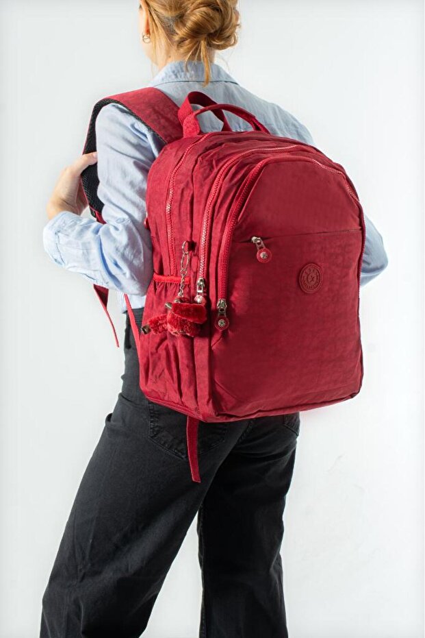Unisex Klinkir School Bag High School Middle School University Backpack 40*30 cm Lightweight Fabric Multi-Pocket 3K