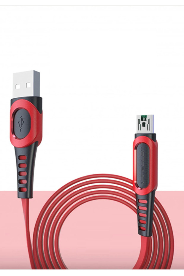 كابل DC24 مايكرو USB بطول 1.2 متر وقوة 4 أمبير - أحمر