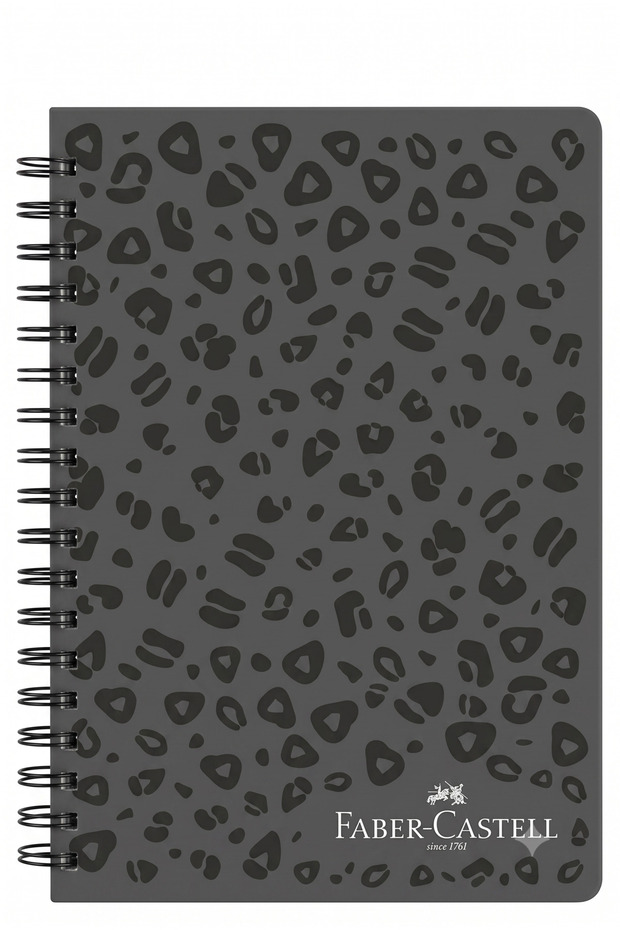 Fc Leo Hard Cardboard Cover Spiral Checkered Notebook Agenda 17X24 cm 100 Pages