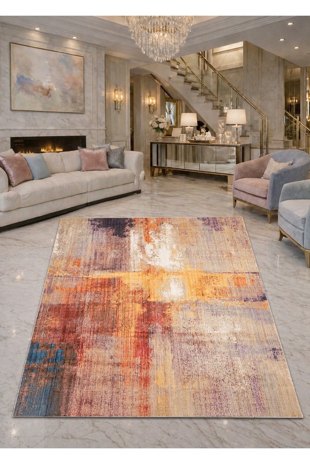 Sdt Mixed Patterned Modern Woven Base Decorative Carpet Sdtamor1319