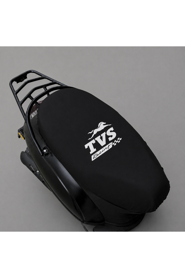 Tvs black combed motorcycle seat cover 1st quality lycra combed washable