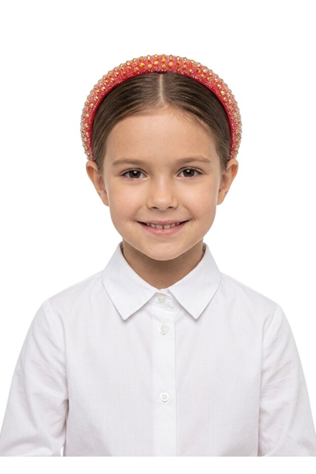 -Crystal-embellished Headband-Multicolor
