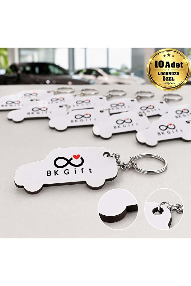 10 Pieces of 3.5X6.5 cm Car Shaped Single-Sided Printed 3 mm Mdf Keychain with Your Logo